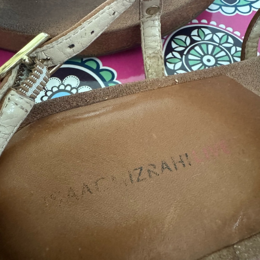 Isaac Mizrahi Cognac & Leopard Thong Sandals! ECU - Picture 4 of 9